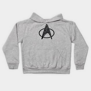 Space The Final Frontier Black Kids Hoodie